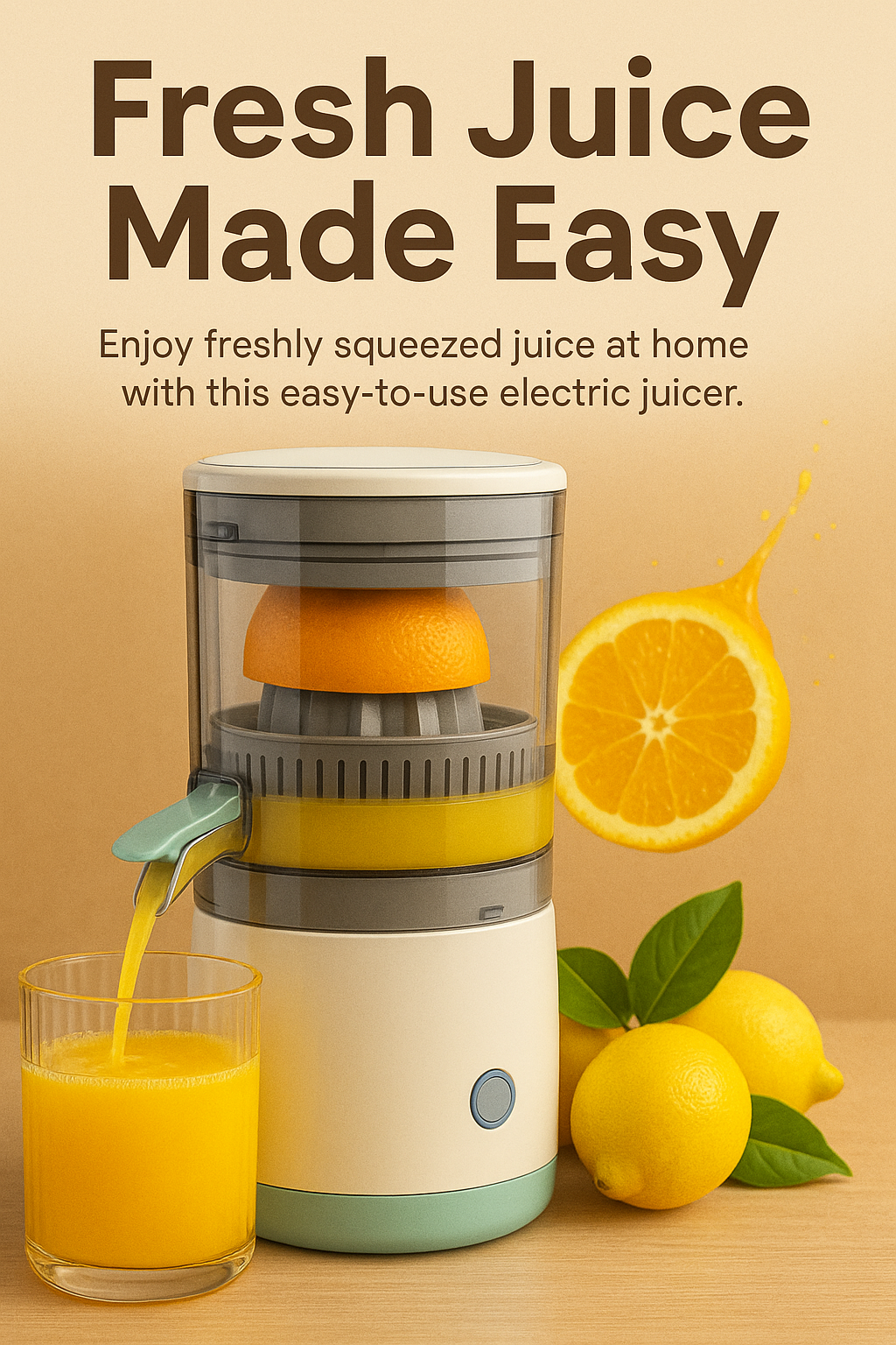 USB Rechargeable Citrus Juicer – Portable, Powerful & Mess-Free!